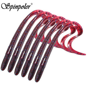 Spinpoler Soft Baits Fishing Lure Worm Grub Artificial Silicone Swimbait 13.5cm 16.5cm Earthworm Wobblers Sea Trout Accessories