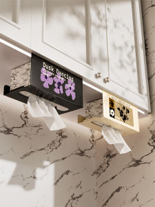 Wall-Mounted Toilet Paper Holder Nordic Style Kitchen Paper Towel Rack Storage Box Hanging Paper Towel Rack Home Cleaning Tools