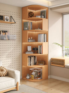Corner Oak Bookcase Shelves