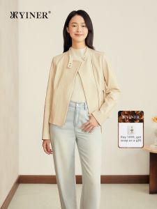French Style Short Leather Jacket Sheepskin