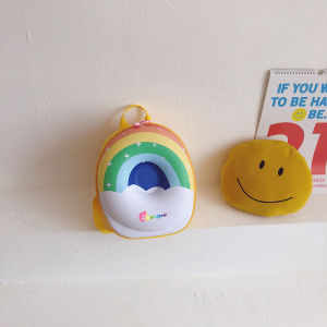 กระเป๋านักเรียนสำหรับเด็กกระเป๋าเป้สะพายหลังลายรุ้งสำหรับเด็กเด็กผู้หญิงเด็กผู้ชายอนุบาลกระเป๋าเป้ป้องกันการสูญหายของเด็กน้อยแบบใหม่ฤดูใบไม้ร่วง