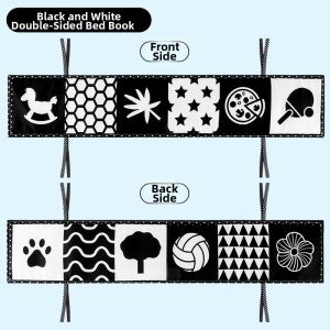 Durable Teething Visual Stimuli Infant Bed Decor Cloth Book