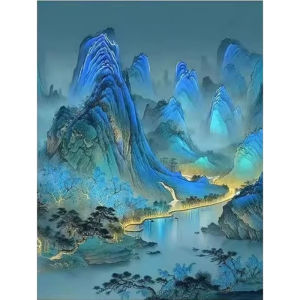 Jigsaw Puzzle 500/1000/1200/2000PCS River Mountain Landscape Artwork Stress Relief Puzzle Wall Art Decor Gift