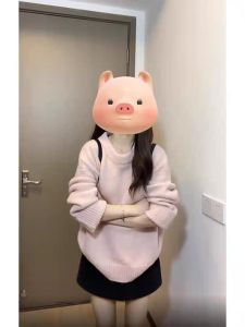 Pink Wear Knitting Sweater Female Fall and Winter 2024 New Arrival Korean Style Idle Style Fancy Small Loose Tops