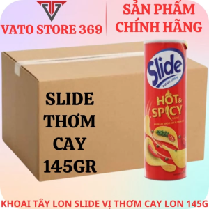 Bánh lát khoai tây SLIDE vị thơm cay lon 145g