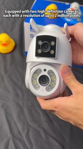 V380 Pro Dual Lens CCTV Kamera 1080P Outdoor Waterproof PTZ Panoramic Nirkabel Jarak Jauh Kamera 360°cctv wifi sambung ke hp