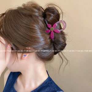 Fresh Flower Hair Claw Womens Elegant Shark Bite Hair Clip Sweet Style Hair Accessories for Back of Head Summer New Arrival