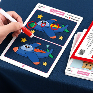 Kids Montessori Fault Finding Games Spot the Differences Concentration Training Reusable Cards Baby Early Education Toys 3-6year