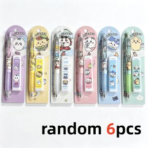 Chiikawa | Stylish Automatic Pencil Set Anime Merchandise Cute Girly Writing Lead Resistant for Students Halloween Chiikawa Curly Stickers