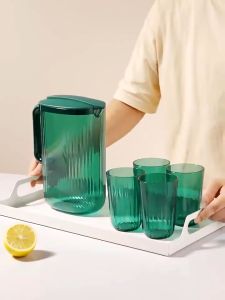 Home2U🏡 2200ML Large Capacity Cold Kettle Drinking Glass Serving Jug Refrigerator Water Jug Water Jar Kitchen Warm & Cold Kettle Drinking Jar Pitcher