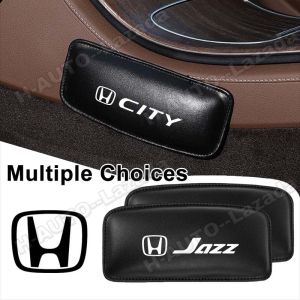 Car Knee Support Pad For Honda City Jazz Beat Civic Accord Hrv Crv Brv Brio Fit Freed Mobilio Odyssey Pilot Vezel Pu Leather Knee Guard Seat Headrest Cushion Car Assessoires Interior