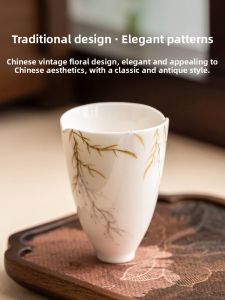 JISU | Hand-painted Wisteria Ceramic Tea Cup