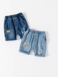 Magic Selection Toddler Boys Elastic Waist Denim Shorts for Summer – Cute Design (Ages 2-8)