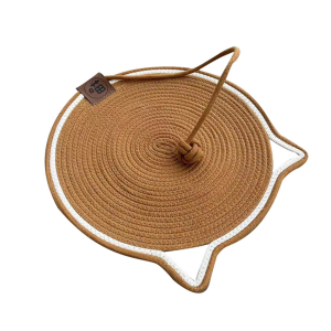 พรมรองนอนแมว เบาะนอนถัก ที่นอนผ้าฝ้าย สําหรับสัตว์เลี้ยง แมว ที่นอนสาน เเผ่นลับเล็บเเมว ทนต่อการสึกหรอ เสื่อลับเล็บแมว ของเล่นแมว กันข่วนเฟอร์นิเจอร์