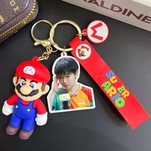 Double-Sided Acrylic Mario Keychain Bag Accessory Couple Kids Gift Creative Gift Tourmiuu Brand Rubber-Acrylic Material