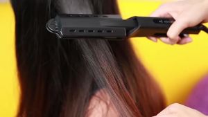 Professional Steam Hair Straightener Ceramic Coated Portable Salon Women Fast Styling Flat Iron Hair Tool