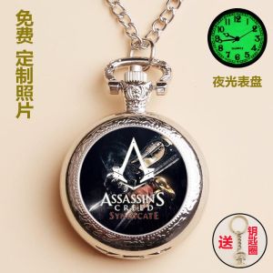 Fashionable Acrylic Watch Hua Li Han Brand Round Dial Quartz Movement Metal Case Black Flag Pendant Neutral Watch Gift