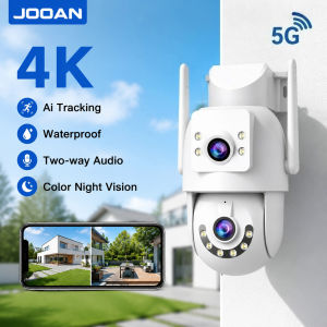 Jooan | JOOAN 4K 2K Wifi Camera PTZ Outdoor Dual Screens Motion Detection Night Vision Security IP Camera CCTV Video Surveillance Camera