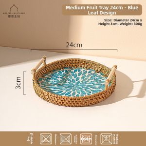 MODERN SWEETHOME | Bamboo Wicker Shell-shaped Fruit Basket for Snacks