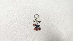 Bandai | Anime Cartoon Nightmare Before Christmas Keychain Jack Skellington & Pumpkin Charm Gothic Halloween Accessories Gifts