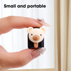 Car Mini Hook Cartoon Brown Bear Animal Hook Dashboard Storage Hanger Key USB Headphone Cable Holder Auto Interior Accessories