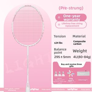WAVAW | Durable Professional Carbon Fiber Badminton Racket Set