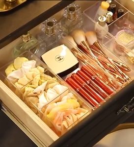 Rak Organizer Kosmetik Acrylic, Rak Makeup, Rak Lipstick, Rak Brush, Rak Laci TOP002