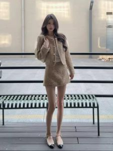 CHANGTONG | French Style Tweed Elegant Two-piece Set