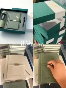 SG Ready Stock CNY Gift Box Insulated Stainless Steel Water Bottle With Notebook Business Coffee Mug Set Valentizes Day Gift