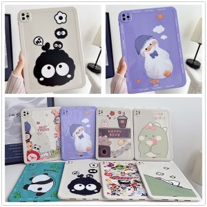 For Samsung Galaxy Tab A9+ A9 A8 A7 S6 Lite S7 S7+ S7FE S8 S8+ S9 S9+ S9FE S9+ S9FE+ 5G 11.0" 10.4" 10.5" 12.4" 8.7" Kids Tablet Cute Cartoon Soft TPU Shockproof Portable Case Cover