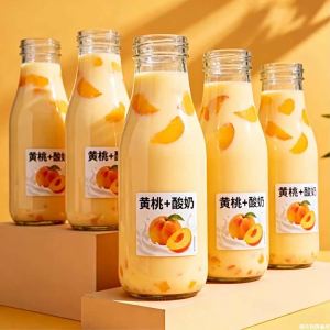 Low-fat Healthy Peach Yogurt Drink