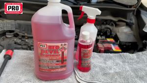 Vệ Sinh Khoang Máy Red Devil Nhập Mỹ 473ml Vệ Sinh Động Cơ Vệ Sinh Mâm Xe Vệ Sinh Hốc Bánh Xe Tặng Chổi Vệ Sinh