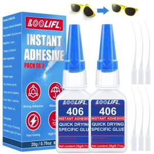 LOOLIFL | Keo Siêu Dính Cyanoacrylate 20ml Chống Thấm Nước Chịu Nhiệt Độ Cao Dùng Cho Đồ Chơi Thủ Công DIY Sửa Chữa Ô Tô Chế Biến Gỗ