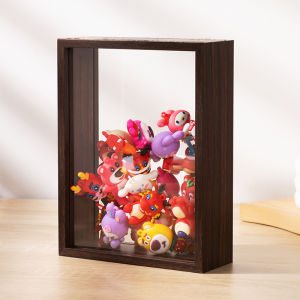 Cute Grain Storage Tank Photo Frame Three-Dimensional Hollow Picture Frame Cartoon Anime Egg Puff Doll Blind Box Storage Display Frame