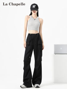 High Waist Workwear Pants for Women in Black Loose And Slimming American Sport Jazz Dance Wide Leg Casual Trousers