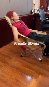 เก้าอี้แคมป์ปิ้ง เกียร์สามปรับได้ เก้าอี้สนาม พับได้ แบบพกพา ปิคนิค แถมถุงเก็บ รับน้ำหนัก 300KG