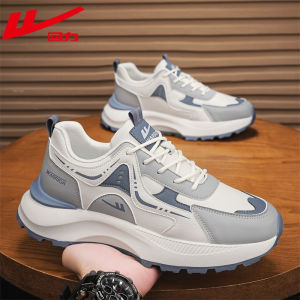 Breathable Mesh Running Shoes Mens Sporty Dad Sneakers Fall Season Lightweight round Toe Thick Bottom Chinese Manufacturer