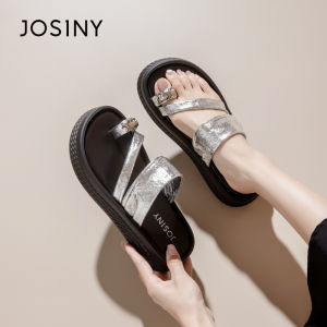 Josiny | Thick Bottomed Slip-On Sandals Female Toe Post Summer Versatile
