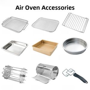Rotating Air Fryer Accessories Oil Separation Baking Tray Roasting Basket Steamer Pan Cake Pan Chinese Style Baking Mold