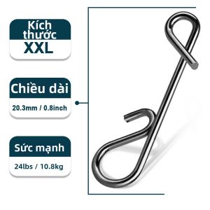 9KM DWLIFE | Kẹp Câu Cá Bằng Thép Không Gỉ 9KM Kẹp Nhanh Thay Đổi Mồi Câu Đầu Nối Dây Câu Độ Bền Cao Dùng Cho Nước Mặn & Nước Ngọt - Gói 50-200 Cái