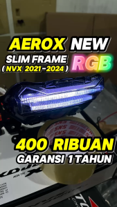 Stoplamp Slimframe Slim Frame Aerox New NVX 2021-2024 Lampu Stop Aerox New RGB Aplikasi WD264 WD 264 X-CASE X Case Xcase