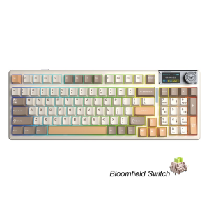 AULA | AULA F98 Pro V3 TFT Screen Tri-Mode Wireless Mechanical Keyboard RGB Backlit Hot-swap Gasket Structure 98% Layout Transparent Ke