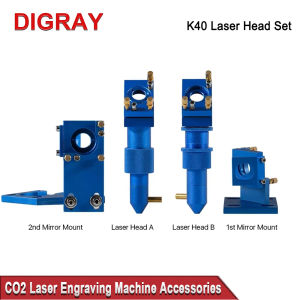 DIGRAY K40 Series Blue CO2 Laser Head Set Lens Diameter 12/20mm Mirror 20mm Suitable For 2030 4060 Mini Desktop Laser Machine