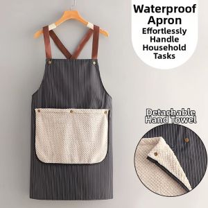 Attractive Removable Oil-Resistant Water-Resistant Thick Kitchen Apron