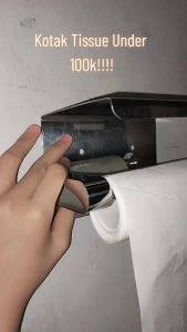 [Ready Stock] Tempat Tisu Gulung Tempel Dinding Stainless Steel Kuat Gantungan Holder Tissue Roll Tisue Toilet Dapur Hitam