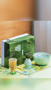 Tomoji Matcha Set Gift Box - Perlengkapan Pembuat Teh Matcha - Japanese Style Matcha Making Tools