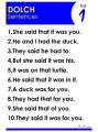 DOLCH SENTENCE FOR GRADE 2-3. 