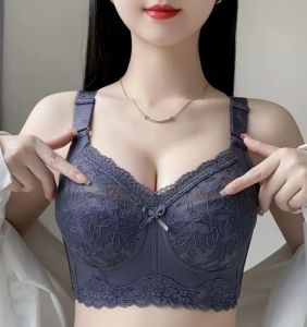 เสื้อชั้นในแบบเต็มคัพบางสำหรับผู้หญิง ทรง B ช่วยกระชับหน้าอก ป้องกันการหย่อนคล้อย ลดหน้าอกข้างเดียว ขนาดใหญ่ ฤดูร้อน เสื้อชั้นในสำหรับผู้หญิงไซส์ใหญ่