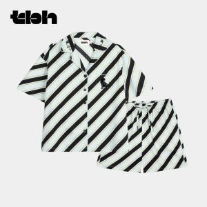 T-B-H | Long Couple Wearable Tencel Cotton Sleepwear Set