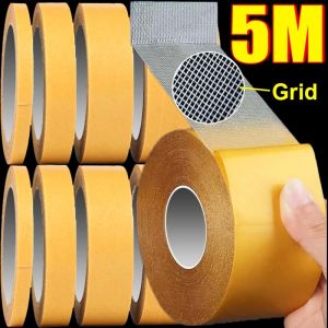 5M Strong Fixation Double Sided Grid Fiber Cloth Base Tape Translucent Mesh Waterproof Traceless Cloth Base Tapes High Viscosity Adhesive Tape
